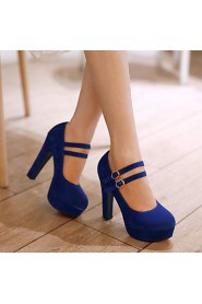 Women's Shoes Heel Heels / Platform Heels Office & Career / Dress / Casual Black / Blue / Red / Beige