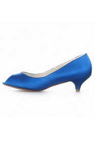 Women's Wedding Shoes Heels/Peep Toe Heels Wedding Black/Blue/Yellow/Pink/Purple/Red/Ivory/White/Silver/Champagne