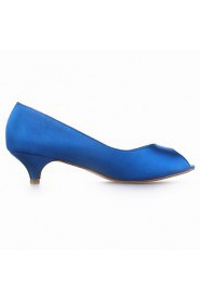 Women's Wedding Shoes Heels/Peep Toe Heels Wedding Black/Blue/Yellow/Pink/Purple/Red/Ivory/White/Silver/Champagne