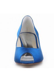 Women's Wedding Shoes Heels/Peep Toe Heels Wedding Black/Blue/Yellow/Pink/Purple/Red/Ivory/White/Silver/Champagne