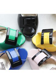 Women's Shoes Heel Heels / Peep Toe Sandals / Heels Outdoor / Dress / CasualBlack / Blue / Yellow / Green / Pink /H9-2