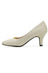 Women's Shoes Glitter Kitten Heel Round Toe Pumps Wedding More Colors available