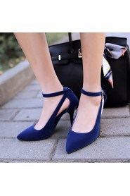 Women's Shoes Leatherette Stiletto Heel Heels Heels Office & Career / Dress / Casual Black / Blue / Red