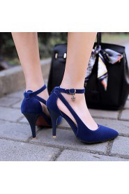 Women's Shoes Leatherette Stiletto Heel Heels Heels Office & Career / Dress / Casual Black / Blue / Red