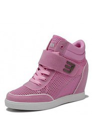 Women's Shoes Nylon Wedge Heel Wedges Fashion Sneakers Casual Pink / Red / Gray