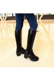 Women's Shoes Round Toe Chunky Heel Knee High Boots More Colors Available