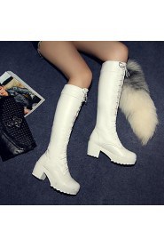 Women's Shoes Round Toe Chunky Heel Knee High Boots More Colors Available