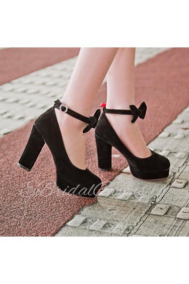 Women's Shoes Round Toe Chunky Heel Pumps with Bowknot Shoes More Colors available