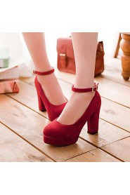 Women's Shoes Round Toe Chunky Heel Pumps with Bowknot Shoes More Colors available