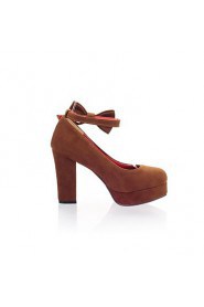 Women's Shoes Round Toe Chunky Heel Pumps with Bowknot Shoes More Colors available