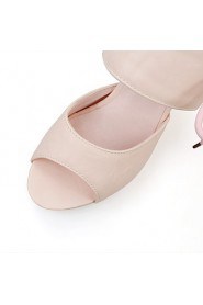 Women's Shoes Heel Heels / Peep Toe / Platform Sandals / Heels Outdoor / Dress / Casual Black / Pink / Beige