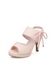 Women's Shoes Heel Heels / Peep Toe / Platform Sandals / Heels Outdoor / Dress / Casual Black / Pink / Beige