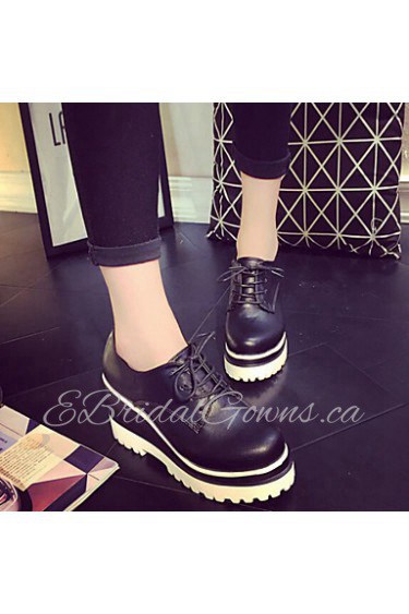 Women's Shoes Korean Style Dunk Low Wedge Heel Wedges / Round Toe Fashion Sneakers Outdoor / Casual