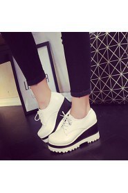 Women's Shoes Korean Style Dunk Low Wedge Heel Wedges / Round Toe Fashion Sneakers Outdoor / Casual