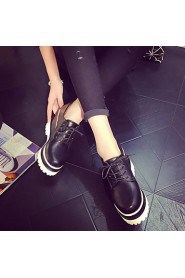 Women's Shoes Korean Style Dunk Low Wedge Heel Wedges / Round Toe Fashion Sneakers Outdoor / Casual