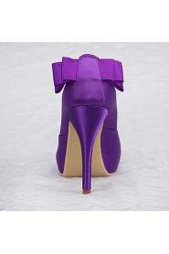 Women's Wedding Shoes Heels / Open Toe Sandals Wedding / Party & Evening / Dress Purple / White