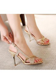 Women's Shoes Pointed Toe Stiletto Heel Leather Sandals Shoes