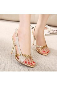 Women's Shoes Pointed Toe Stiletto Heel Leather Sandals Shoes