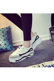 Women's Shoes Color Blocking Flange Increased Within Platform Comfort Fashion Sneakers Outdoor / Casual