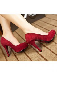 Women's Shoes Stiletto Heel Heels/Round Toe Pumps/Heels Wedding/Party & Evening/Dress Black/Purple/Gray/Burgundy