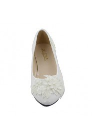 Women's Shoes Low Heel Pointed Toe Flats Wedding White