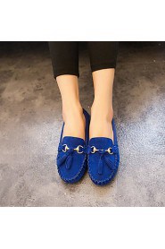 Women's Shoes Fabric Flat Heel Ballerina Loafers Outdoor/Casual Black/Blue/Yellow/Red