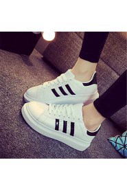 Women's Shoes Leatherette Platform Comfort Fashion Sneakers Outdoor / Casual Black / Red / White