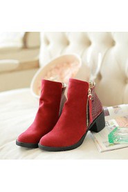 Women's Shoes Round Toe Chunky Heel Ankle Boots More Colors available