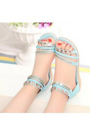 Women's Shoes Diamond Zipper Knit Vintage Fahsion Flat Heel Comfort Sandals Dress