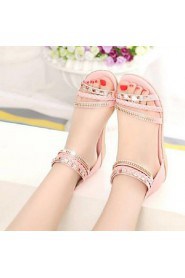 Women's Shoes Diamond Zipper Knit Vintage Fahsion Flat Heel Comfort Sandals Dress