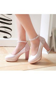 Women's Shoes Leatherette Chunky Heel Heels / Platform / Round Toe Heels Wedding / Party & Evening / Dress