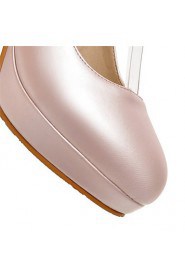 Women's Shoes Leatherette Chunky Heel Heels / Platform / Round Toe Heels Wedding / Party & Evening / Dress