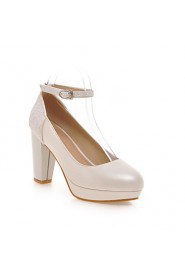 Women's Shoes Leatherette Chunky Heel Heels / Platform / Round Toe Heels Wedding / Party & Evening / Dress