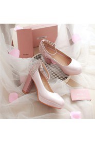 Women's Shoes Leatherette Chunky Heel Heels / Platform / Round Toe Heels Wedding / Party & Evening / Dress