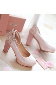 Women's Shoes Leatherette Chunky Heel Heels / Platform / Round Toe Heels Wedding / Party & Evening / Dress