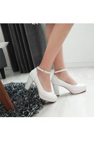 Women's Shoes Leatherette Chunky Heel Heels / Platform / Round Toe Heels Wedding / Party & Evening / Dress