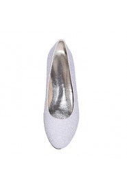 Women's Wedding Shoes Round Toe Flats Wedding / Party & Evening Black / Ivory / White