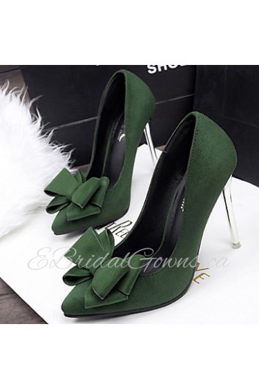 Women's Shoes Velvet Stiletto Heel Heels Pumps/Heels Party & Evening/Dress/Casual Black/Green/Red