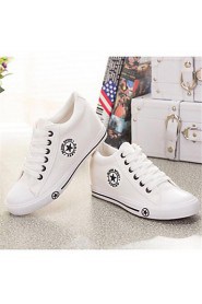 Women's Shoes Low Heel Round Toe Fashion Sneakers Casual Black/Blue/Green/Red/White