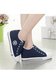 Women's Shoes Low Heel Round Toe Fashion Sneakers Casual Black/Blue/Green/Red/White