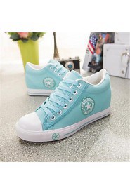 Women's Shoes Low Heel Round Toe Fashion Sneakers Casual Black/Blue/Green/Red/White