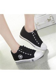 Women's Shoes Low Heel Round Toe Fashion Sneakers Casual Black/Blue/Green/Red/White