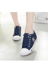 Women's Shoes Low Heel Round Toe Fashion Sneakers Casual Black/Blue/Green/Red/White