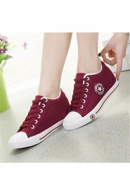 Women's Shoes Low Heel Round Toe Fashion Sneakers Casual Black/Blue/Green/Red/White