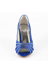 Women's Wedding Shoes Peep Toe Heels Wedding/Party & Evening Black/Blue/Pink/Purple/Red/Ivory/White/Silver/Gold/Champagne