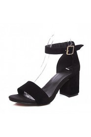 Women's Shoes Leatherette Chunky Heel Peep Toe Sandals Wedding / Office & Career / Party & Evening