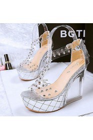 Women's Shoes Amir New Style Wedding / Party & Evening / Dress Silver / Gold Wedge Heel Peep Toe Sandals