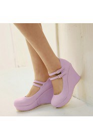 Women's Shoes Heel Wedges / Heels / Platform Heels Outdoor / Dress / Casual Black / Purple / White / Almond