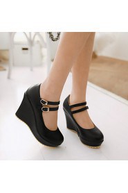 Women's Shoes Heel Wedges / Heels / Platform Heels Outdoor / Dress / Casual Black / Purple / White / Almond