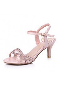 Women's Shoes Stiletto Heels/Sling back Sandals Office & Career/Dress Pink/White